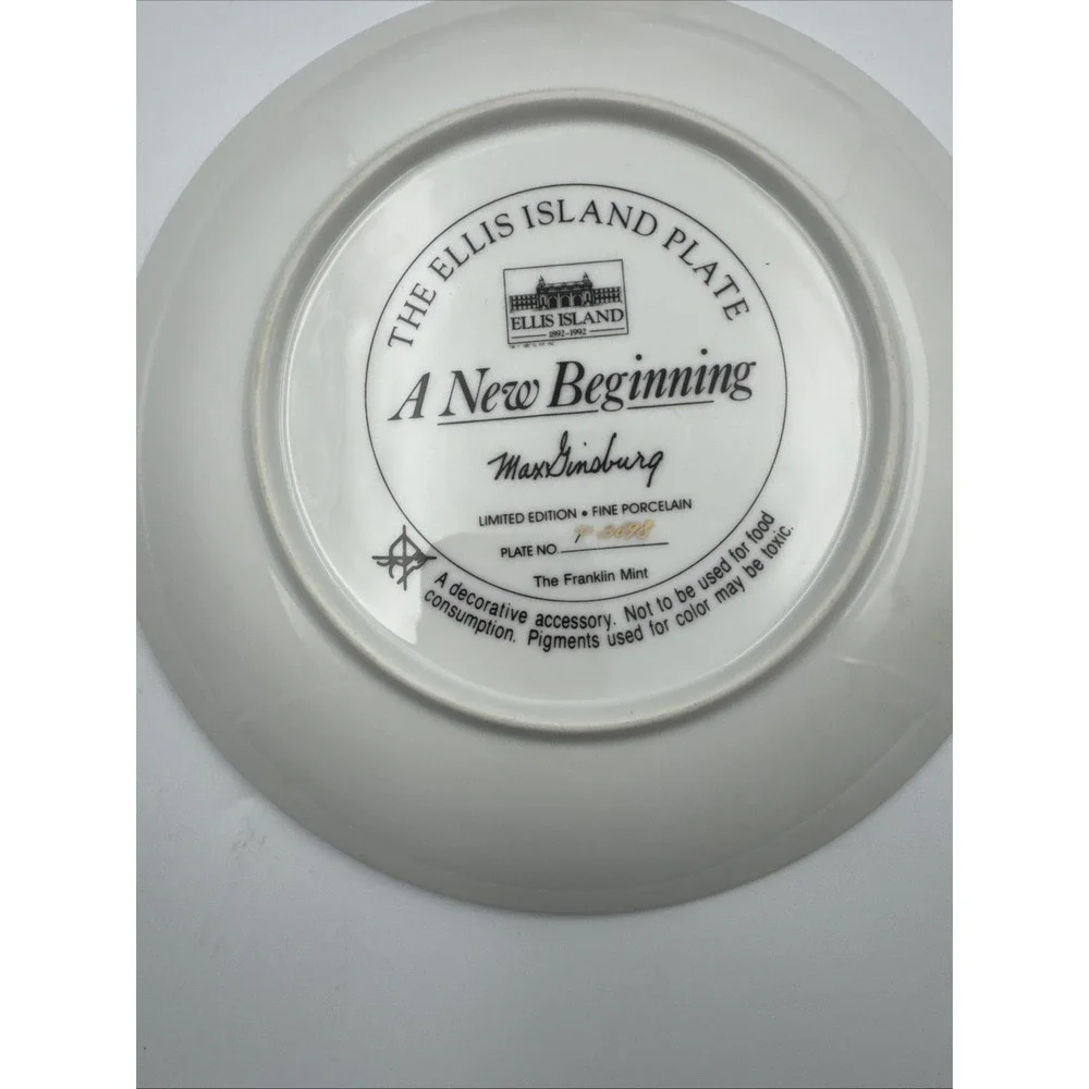 The Franklin Mint Collectors Plate :‎ The Ellis Island Lot Of 6 by Max Ginsburg